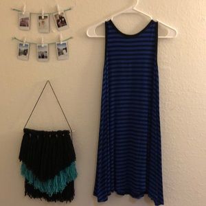 Blue and Black Stripped Dress